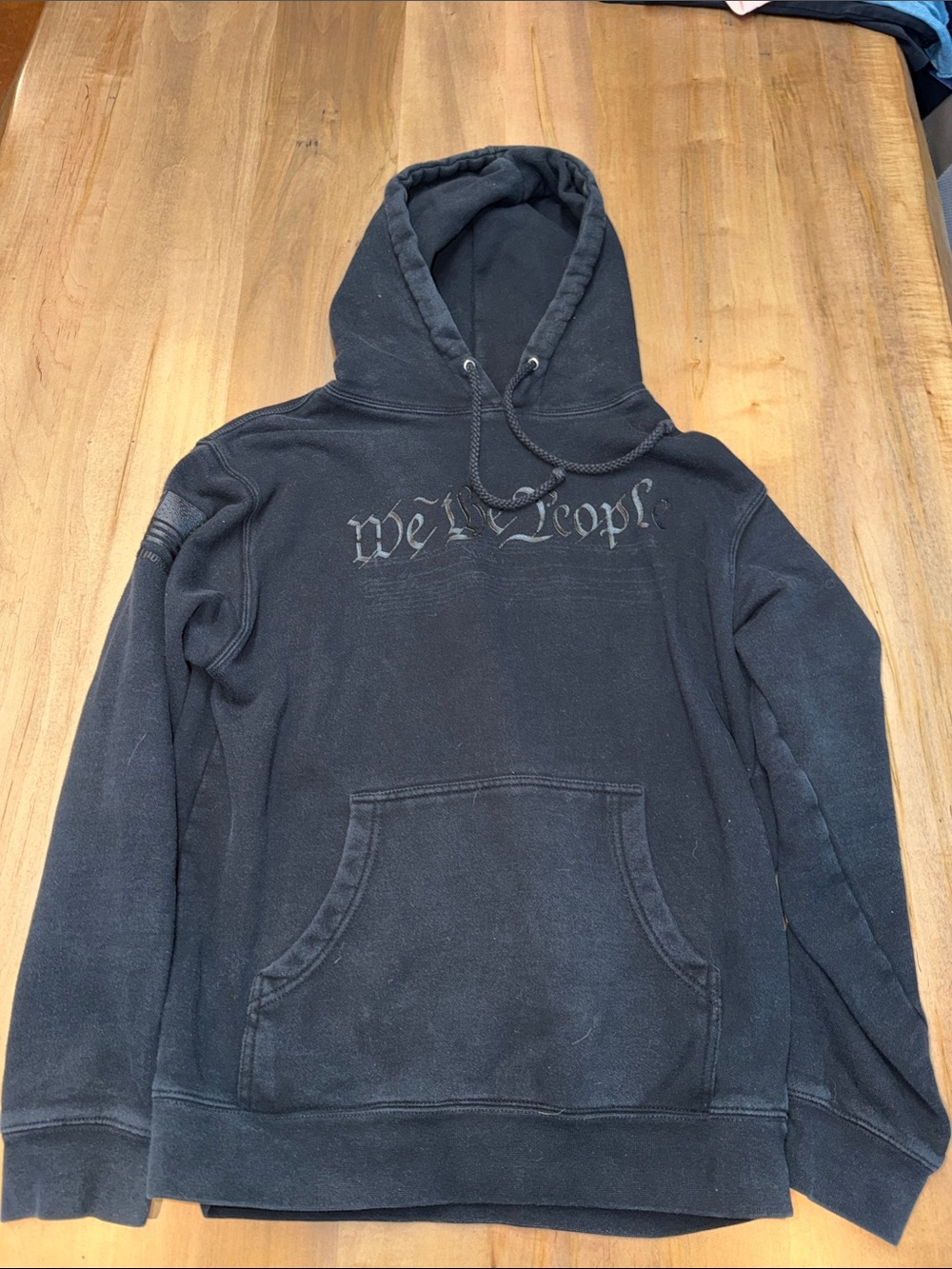 Black 'We The People' Pullover Hoodie